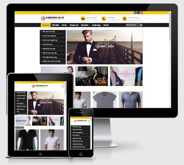 Website thời trang nam - TT03
