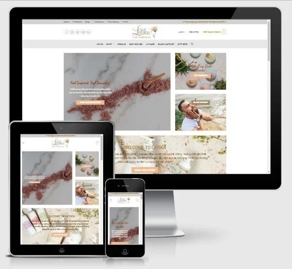 Website mỹ phẩm Latika - MP04