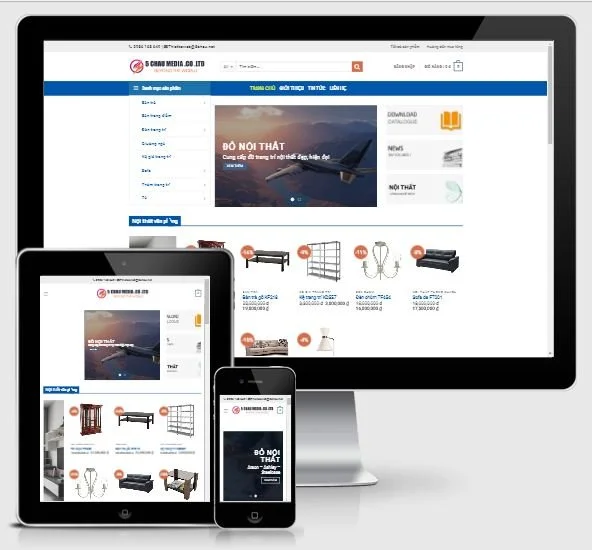 Thiết kế web nội thất - 5CMS018
